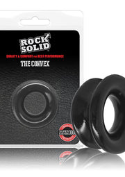 Rock Solid Convex Cockring - Clear & Black